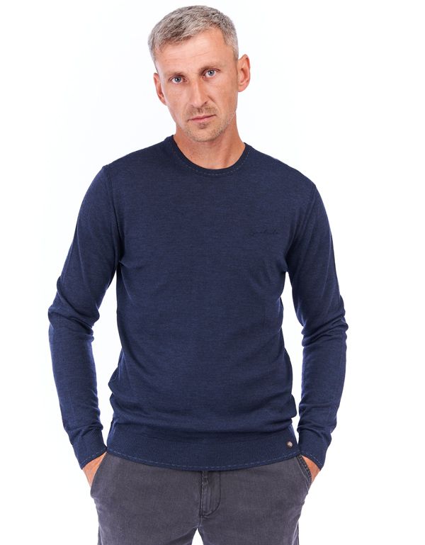 Джемпер мужской Gratude с круглым воротом из шерсти мериса | интернет-магазин Olymp-Men