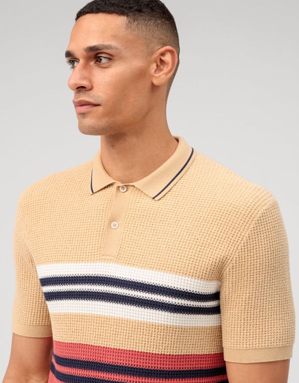 Поло мужское вязаное Olymp в полоску | купить в интернет-магазине Olymp-Men