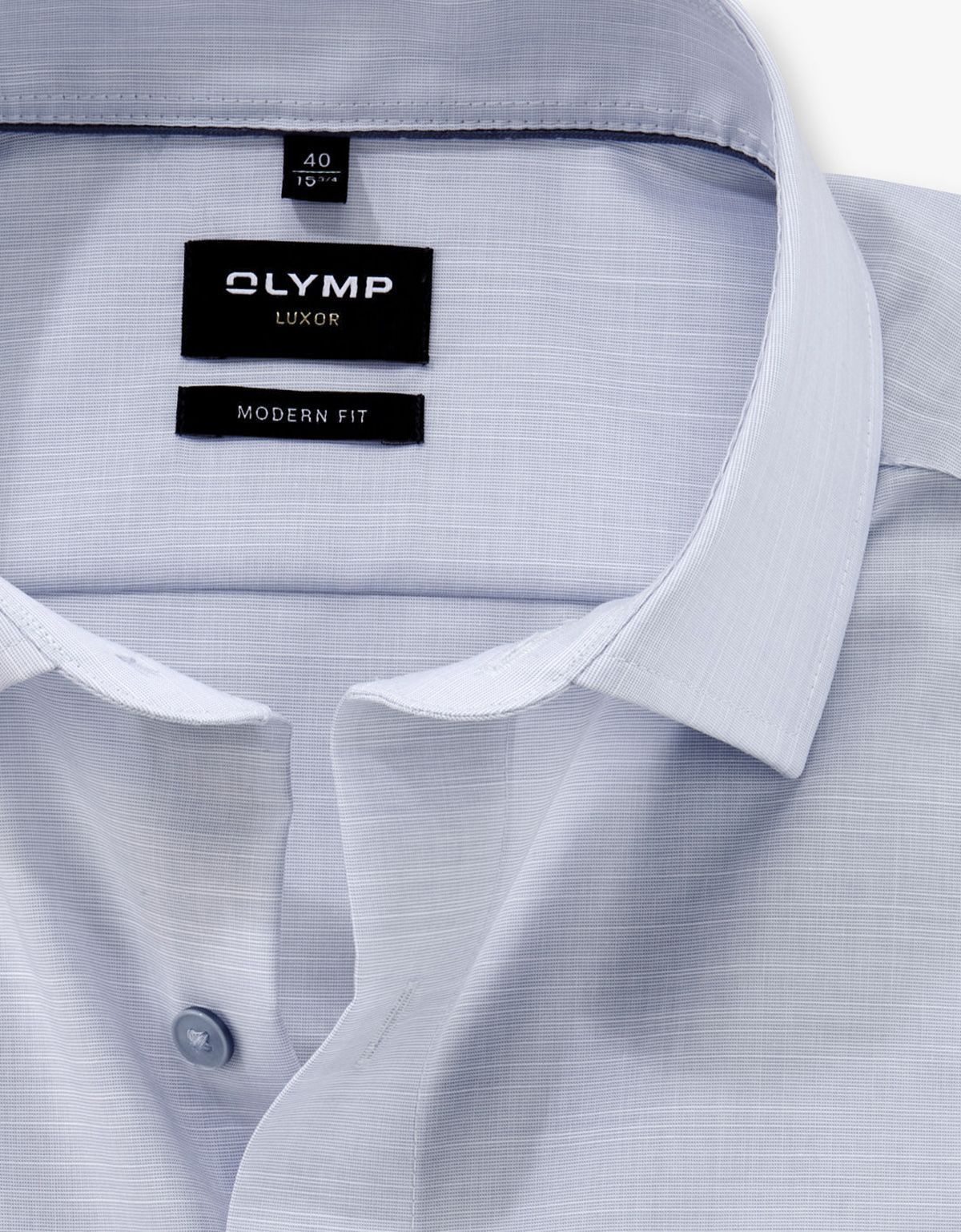 Рубашка классическая голубая мужская OLYMP Luxor, modern fit, фактурная | купить в интернет-магазине Olymp-Men