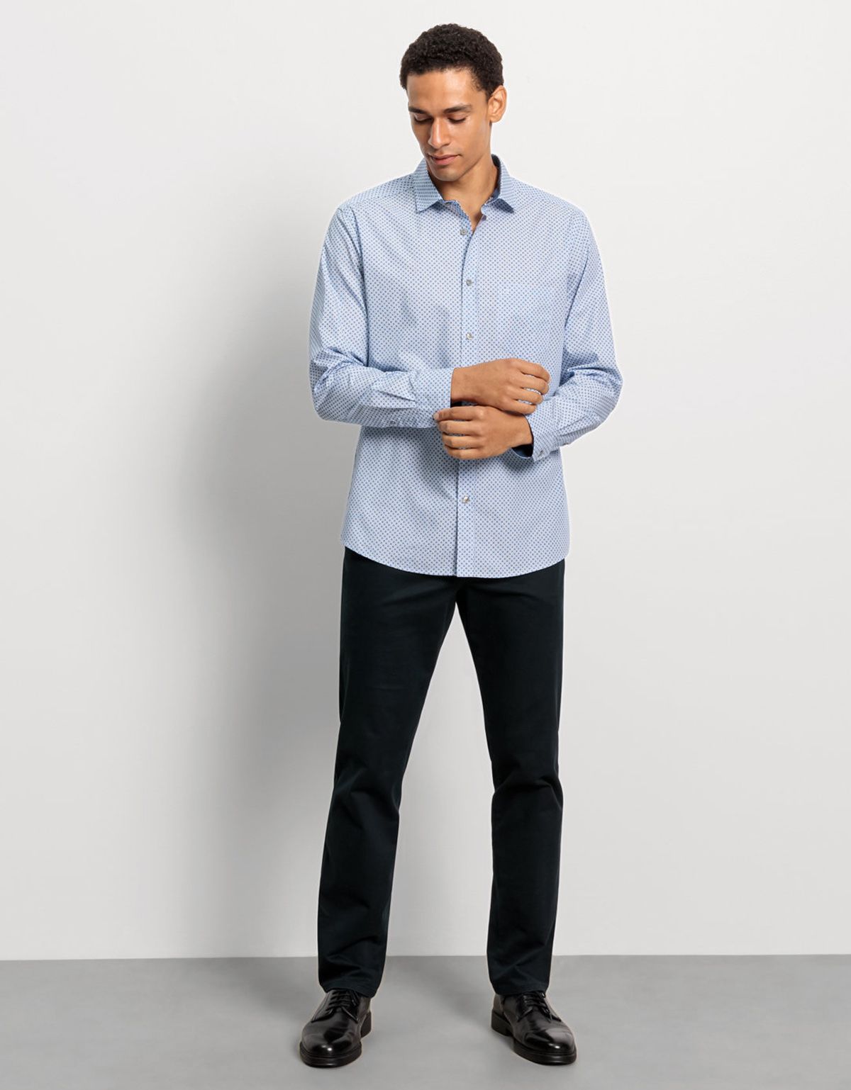 Рубашка мужская OLYMP хлопковая с принтом | купить в интернет-магазине Olymp-Men