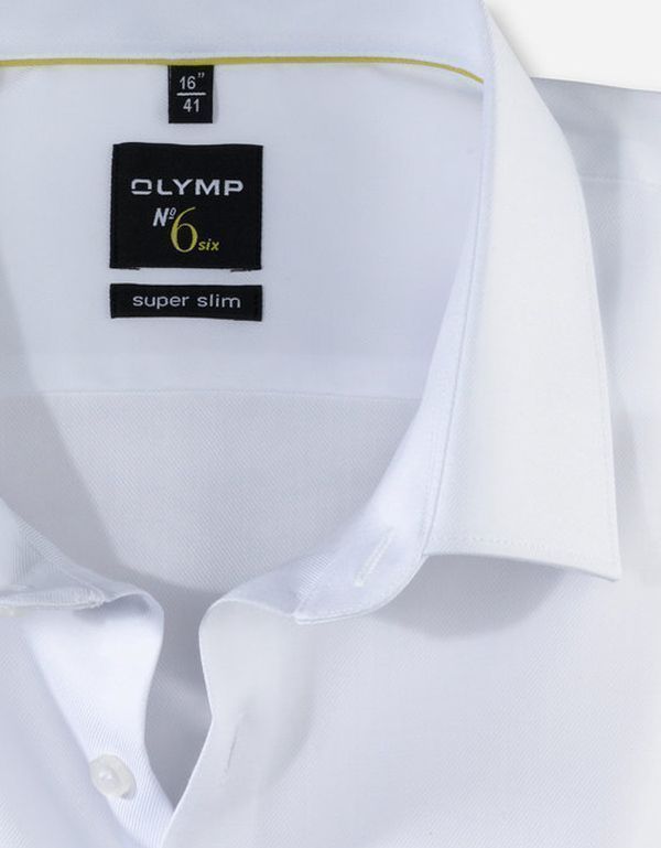 Белая рубашка OLYMP из твила, классика, супер слим | купить в интернет-магазине Olymp-Men