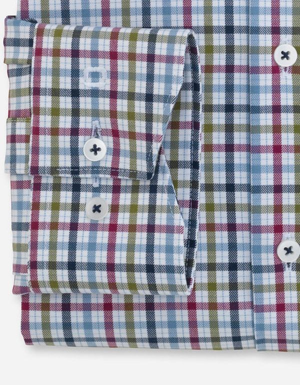 Рубашка мужская в клетку OLYMP Luxor 24/7, modern fit | купить в интернет-магазине Olymp-Men