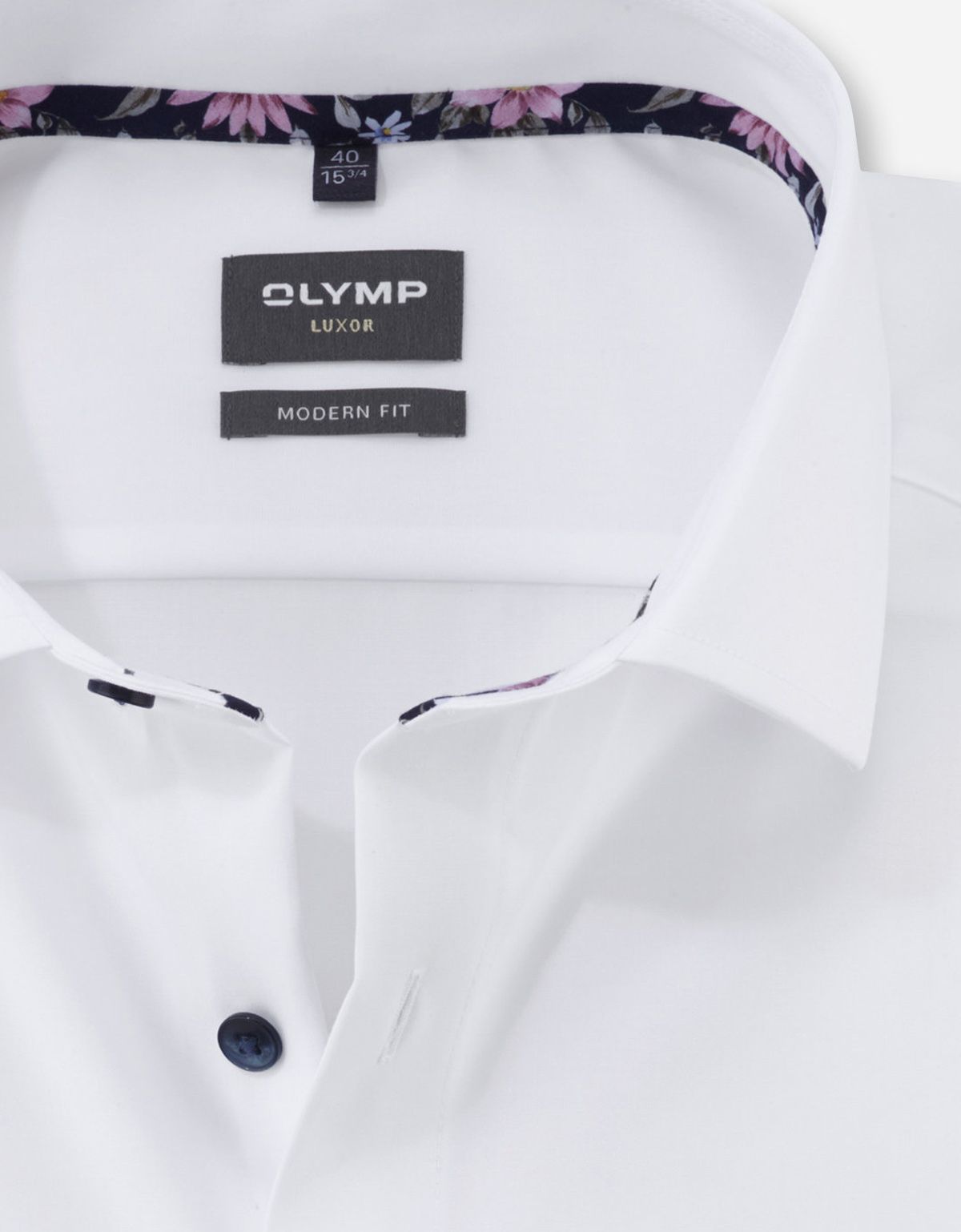 Рубашка белая мужская OLYMP Luxor, modern fit, на высокий рост | купить в интернет-магазине Olymp-Men