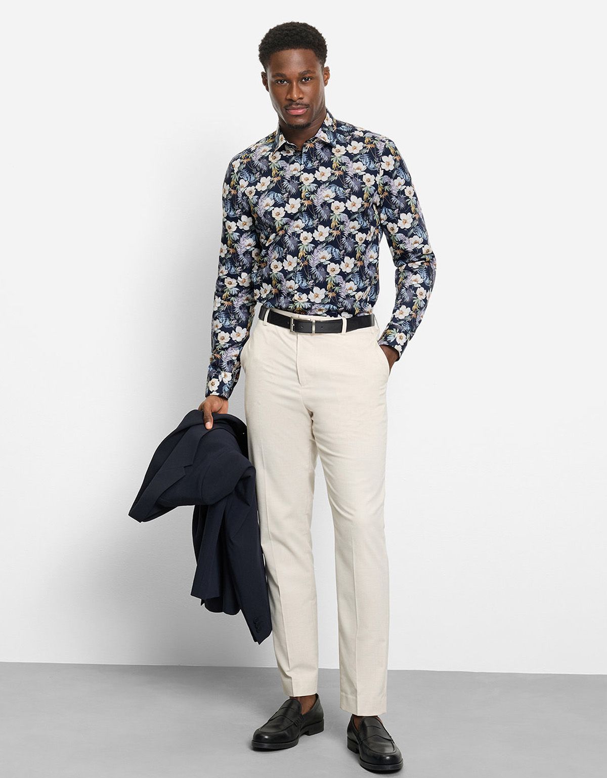 Рубашка с цветочным принтом Olymp, body fit | купить в интернет-магазине Olymp-Men