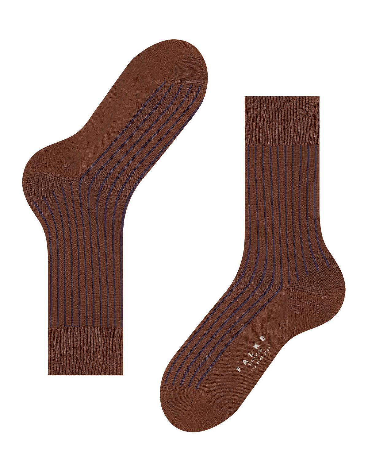 Носки коричневые в полоску FALKE из мерсеризированного хлопка | купить в интернет-магазине Olymp-Men