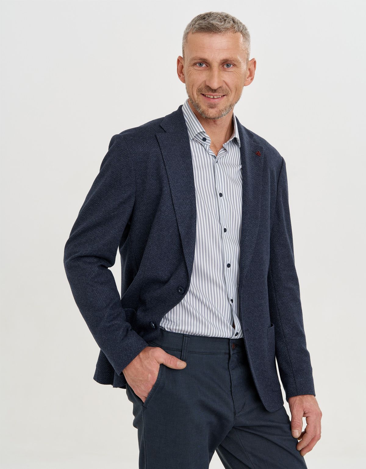 Рубашка мужская в полоску с лиоцеллом OLYMP 24/7, body fit | купить в интернет-магазине Olymp-Men