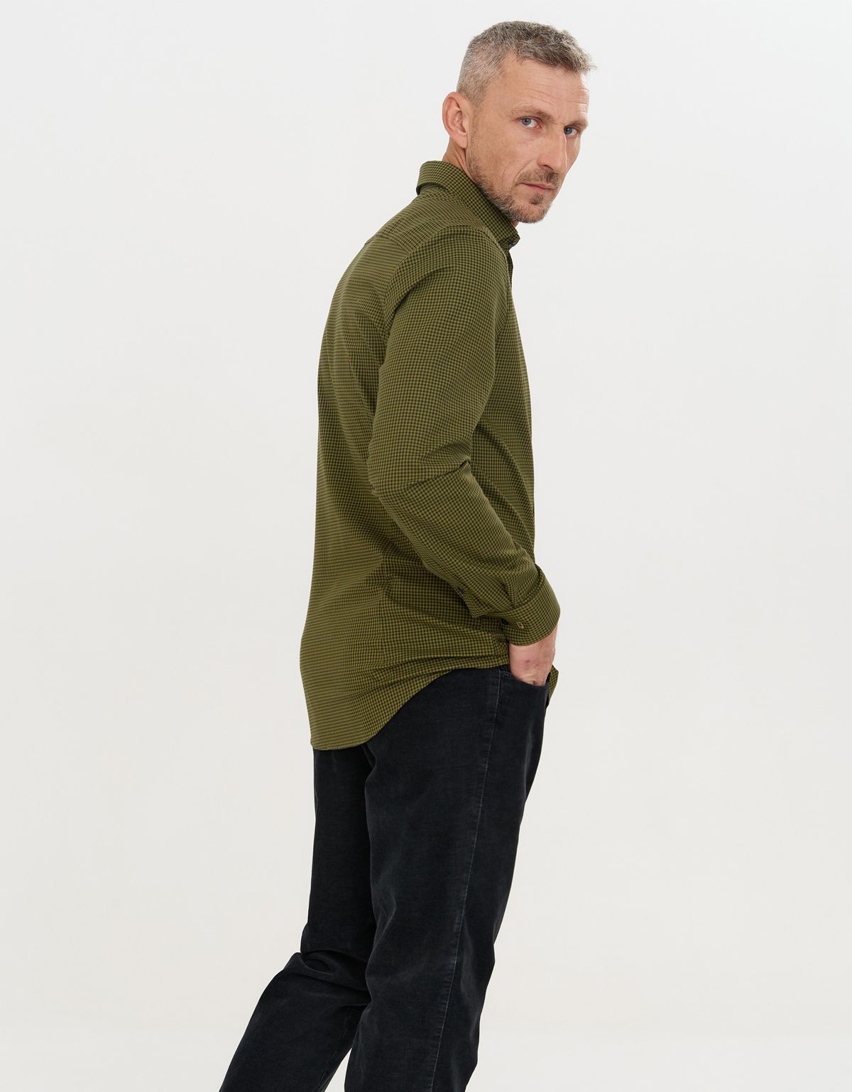 Рубашка мужская OLYMP 24/7 в клетку, body fit | купить в интернет-магазине Olymp-Men