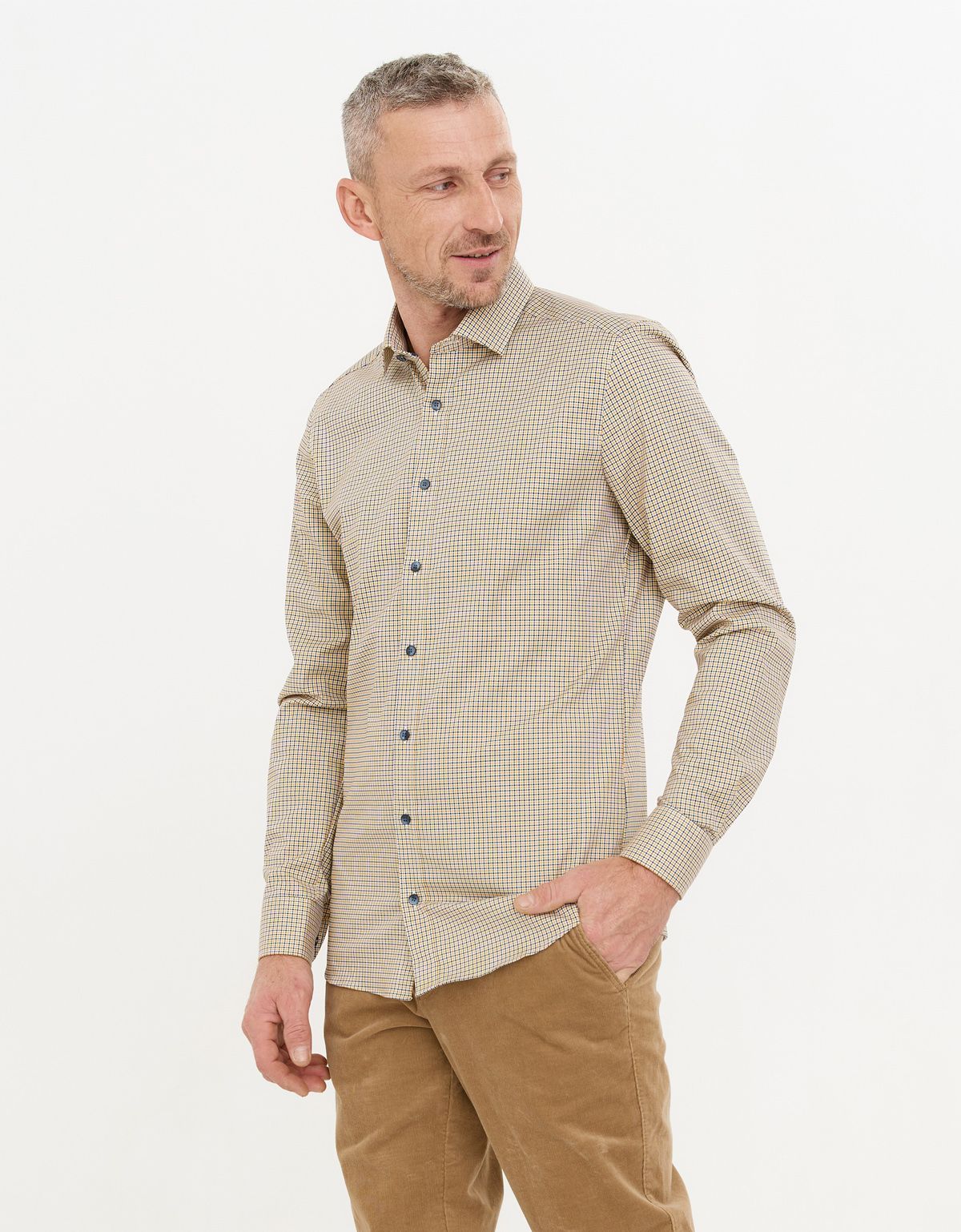 Рубашка классическая OLYMP в клетку, body fit | купить в интернет-магазине Olymp-Men