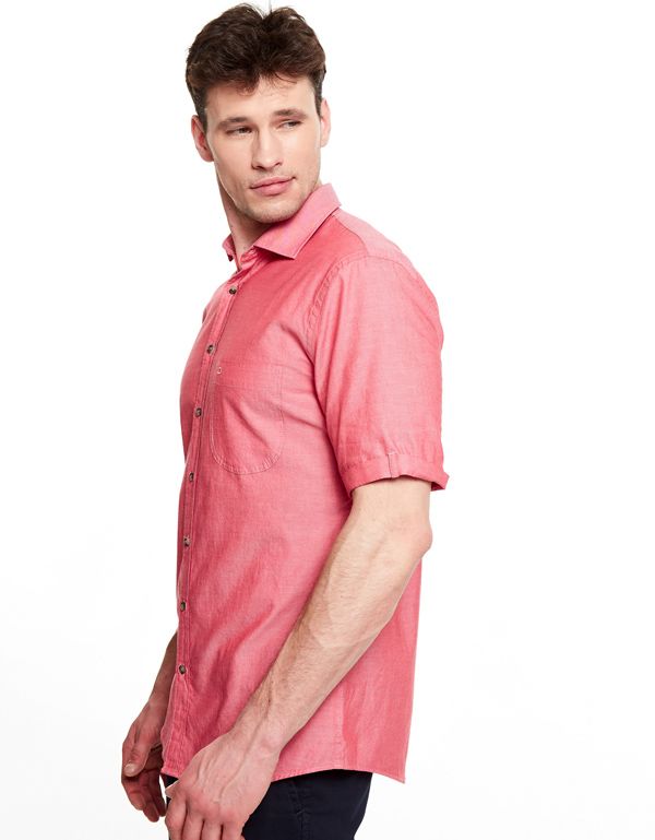 Рубашка мужская красная OLYMP Casual, modern fit