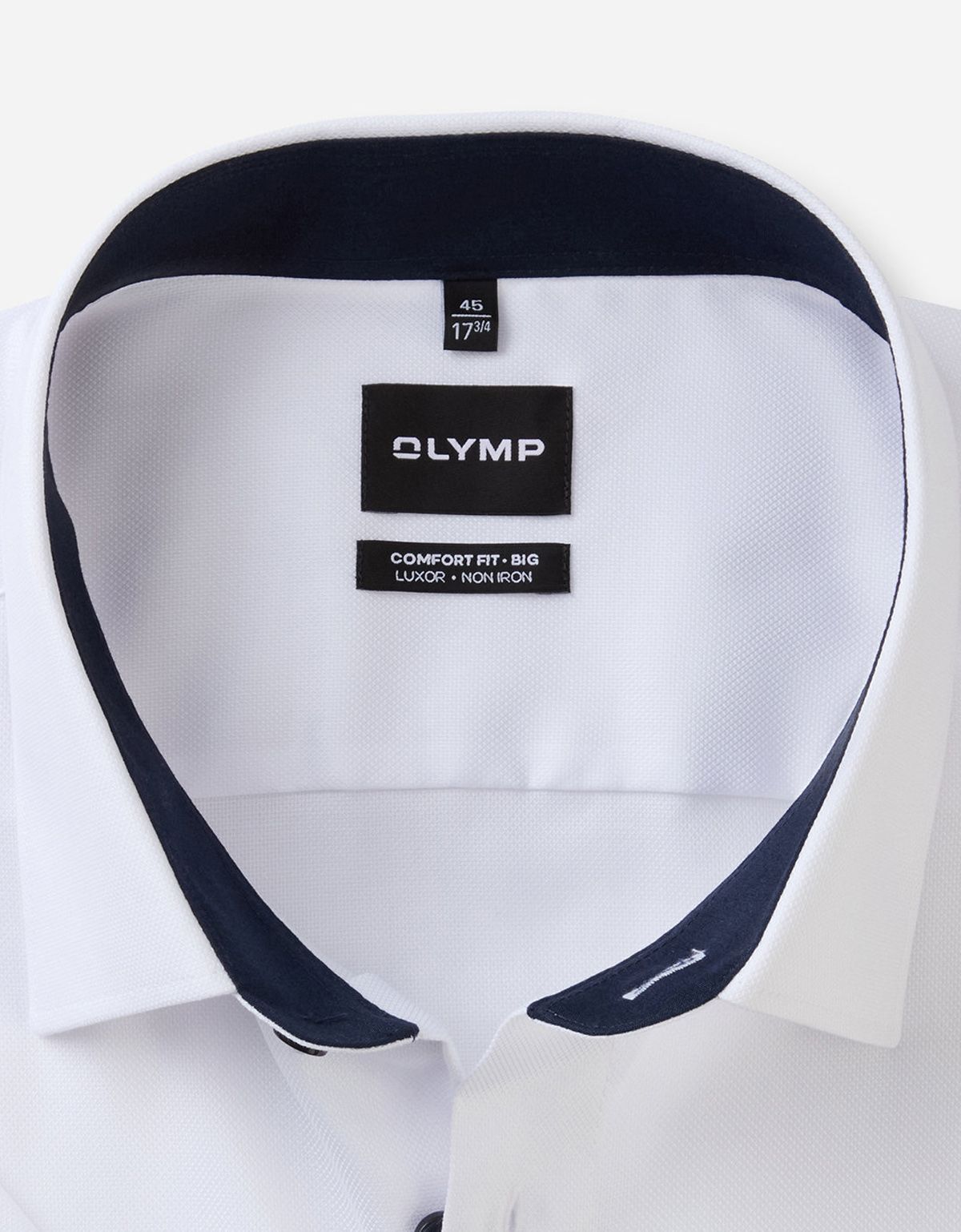 Рубашка белая мужская OLYMP Luxor Big с коротким рукавом | купить в интернет-магазине Olymp-Men