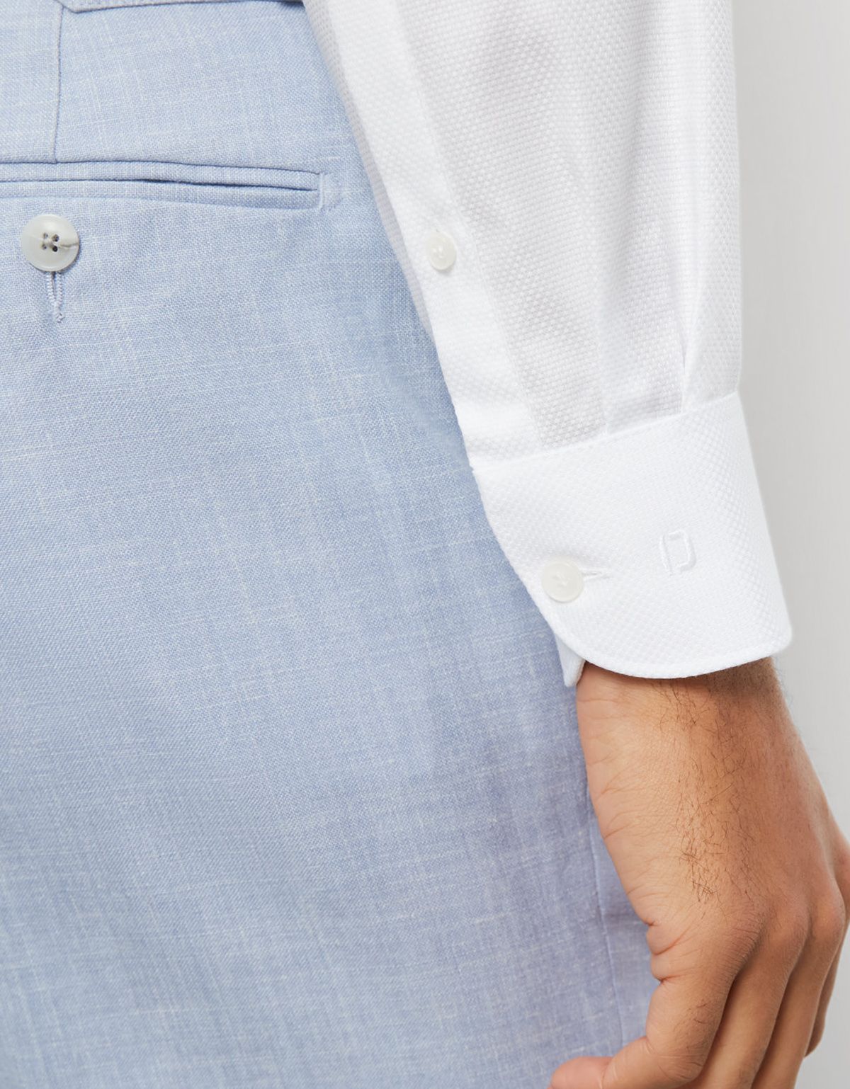 Рубашка белая мужская приталенная OLYMP, фактурная | купить в интернет-магазине Olymp-Men