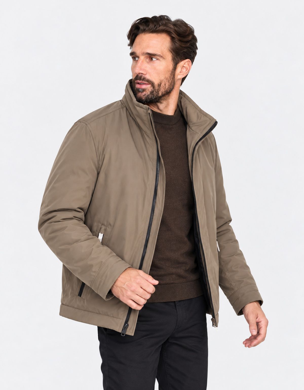 Куртка утеплённая бежевая New Canadian | купить в интернет-магазине Olymp-Men
