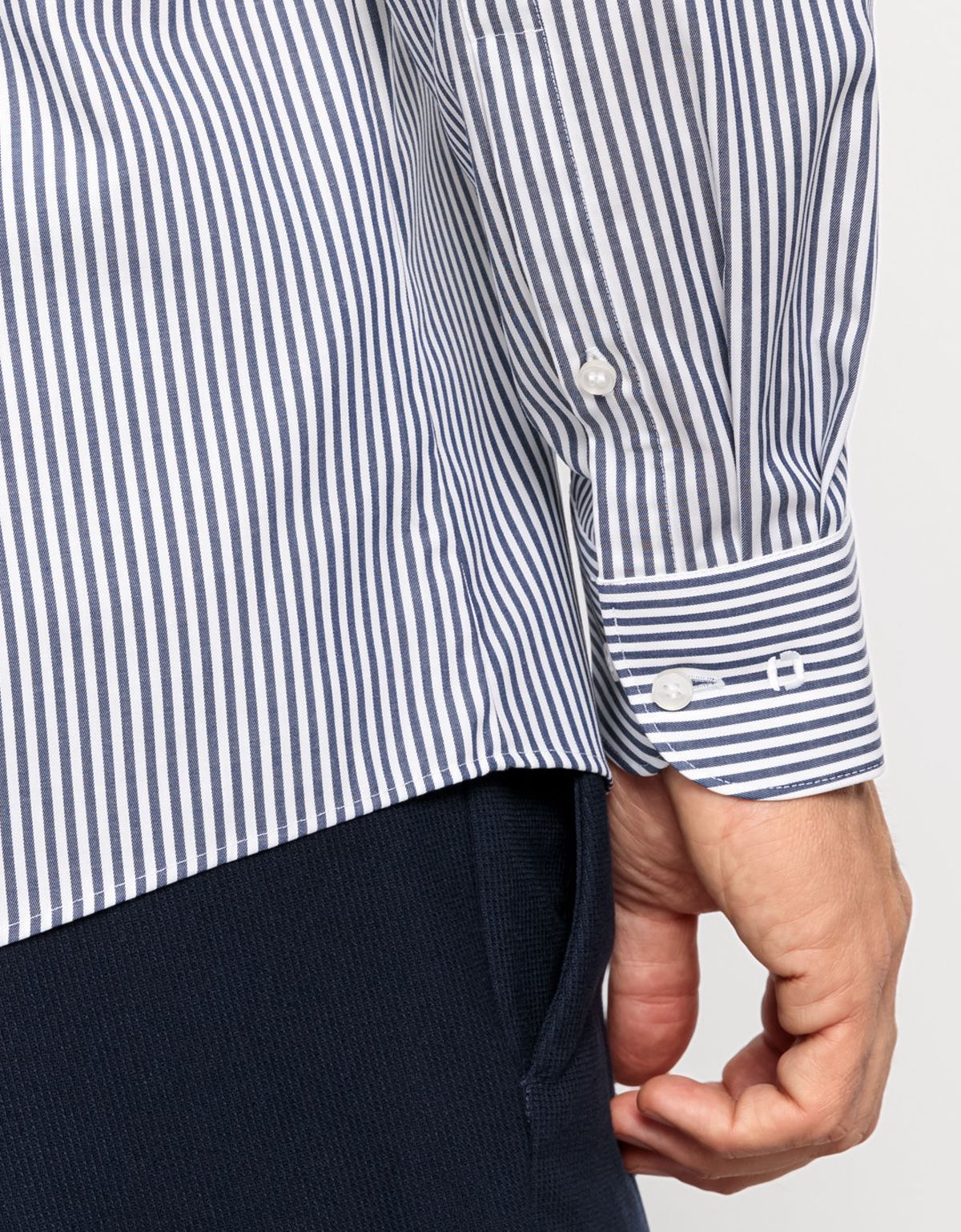 Рубашка мужская в полоску OLYMP Level Five, body fit на высокий рост | купить в интернет-магазине Olymp-Men