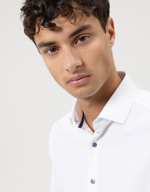 Рубашка мужская белая OLYMP 24/7, body fit | купить в интернет-магазине Olymp-Men