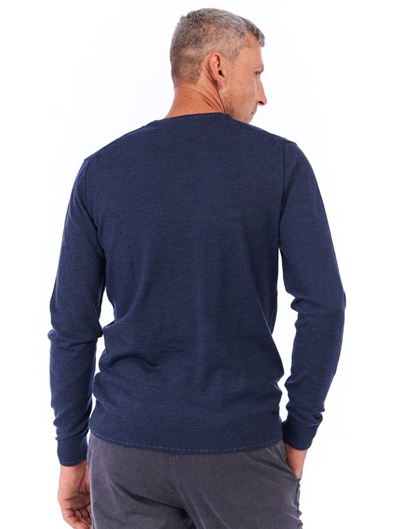 Джемпер мужской Gratude с круглым воротом из шерсти мериса | интернет-магазин Olymp-Men