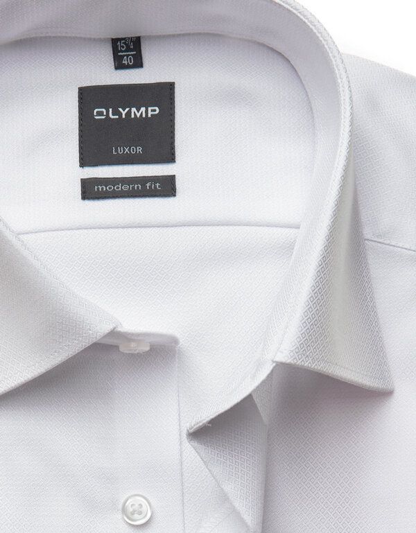 Сорочка мужская с потайной планкой Olymp Luxor, modern fit, фактурная ткань