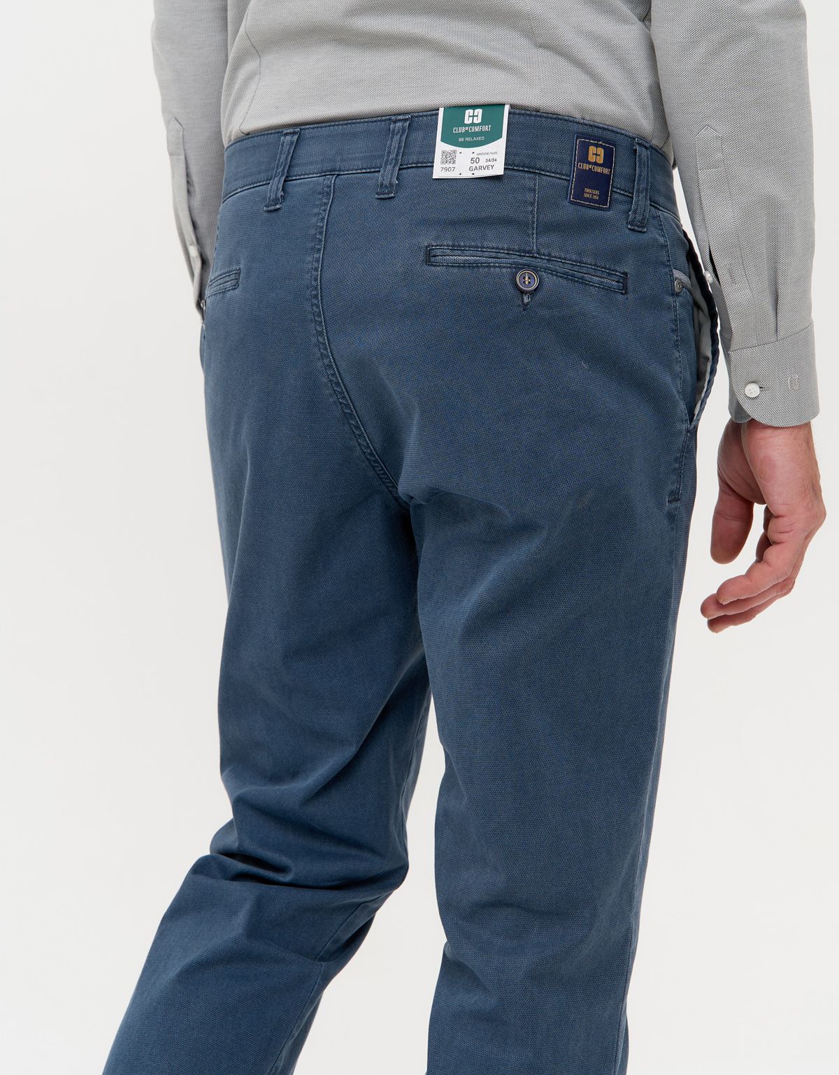 Брюки чинос синие мужские Club of Comfort хлопковые | купить в интернет-магазине Olymp-Men