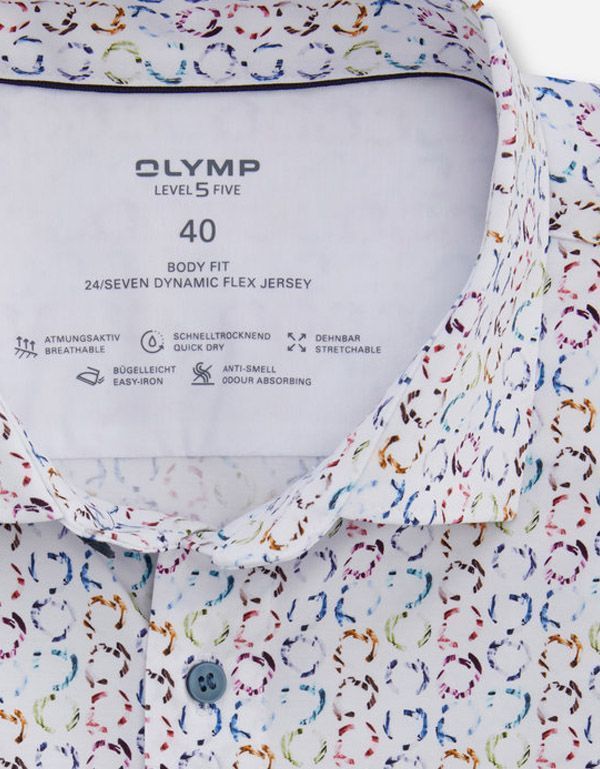 Рубашка трикотажная с рисунком OLYMP 24/7, body fit | купить в интернет-магазине Olymp-Men