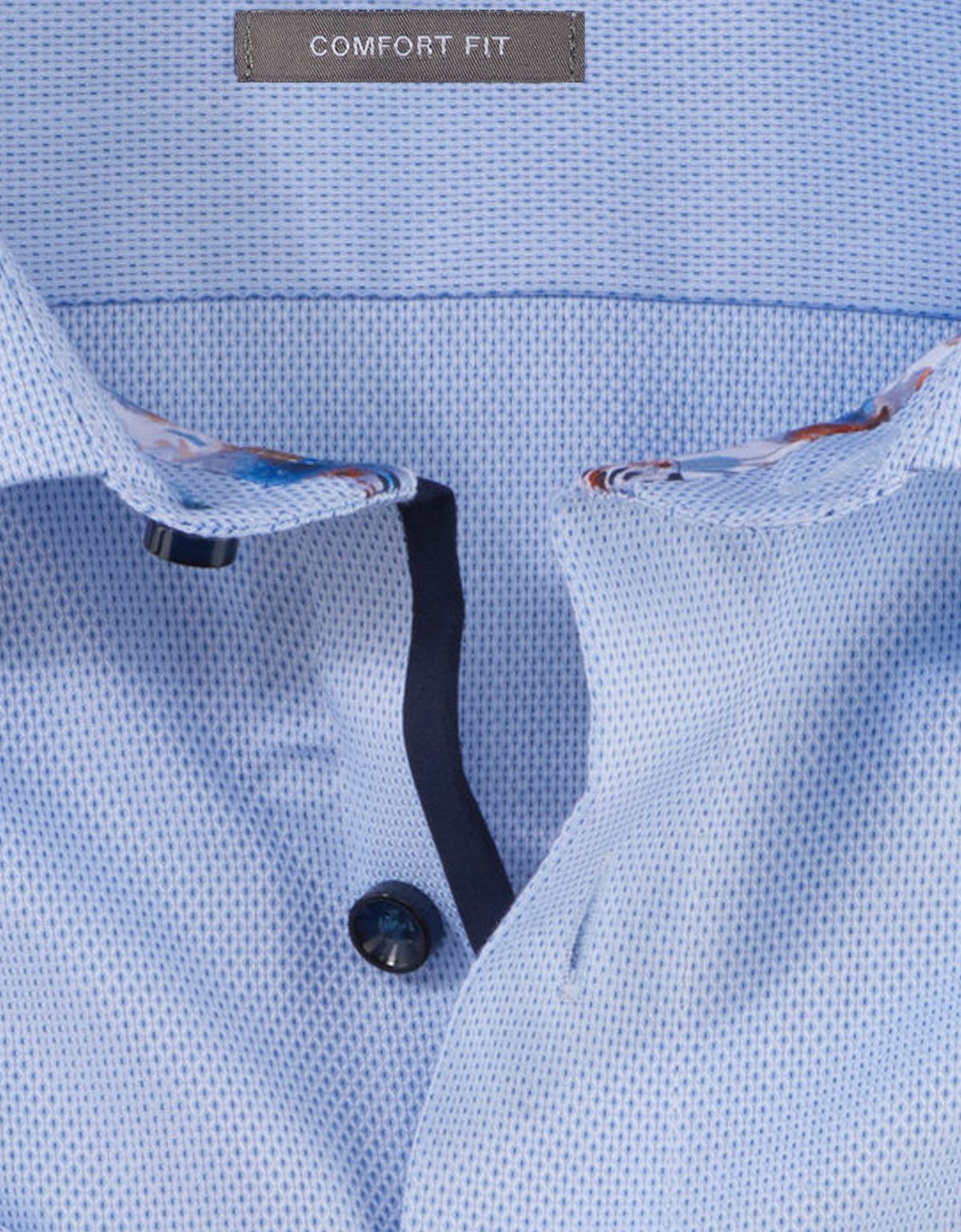 Сорочка голубая мужская классическая OLYMP Luxor прямая