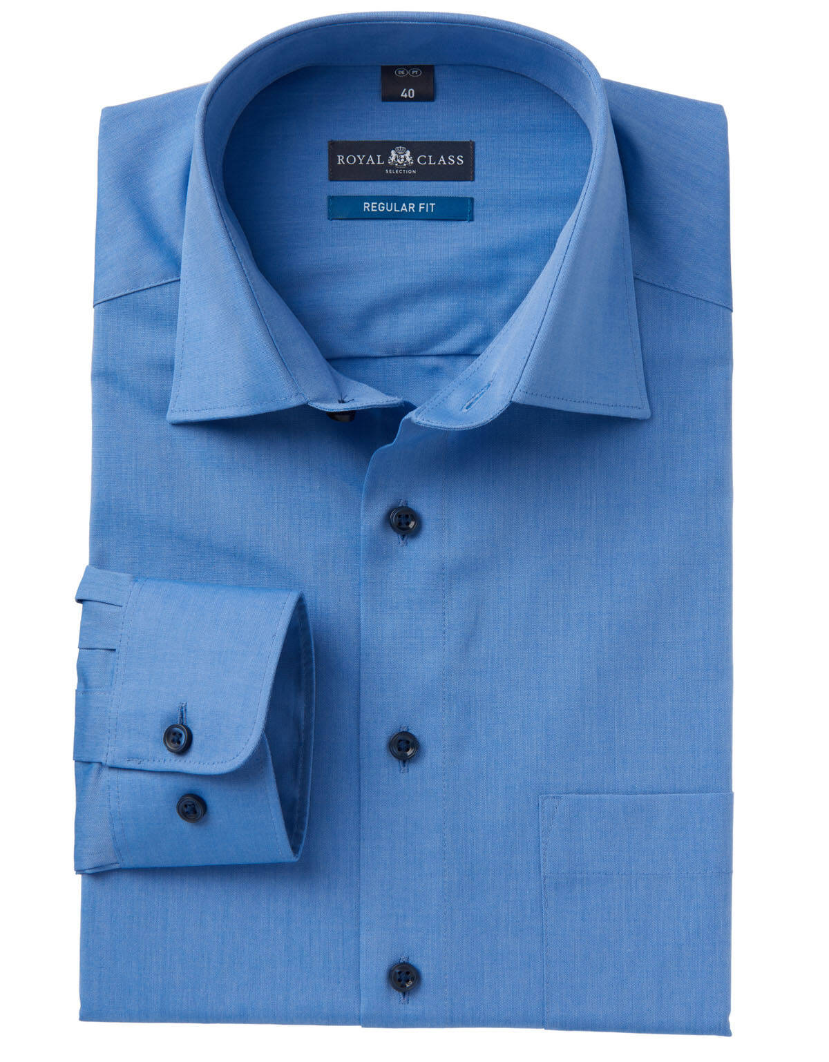 Комплект голубых рубашек Royal Class, прямые, 2 шт | купить в интернет-магазине Olymp-Men