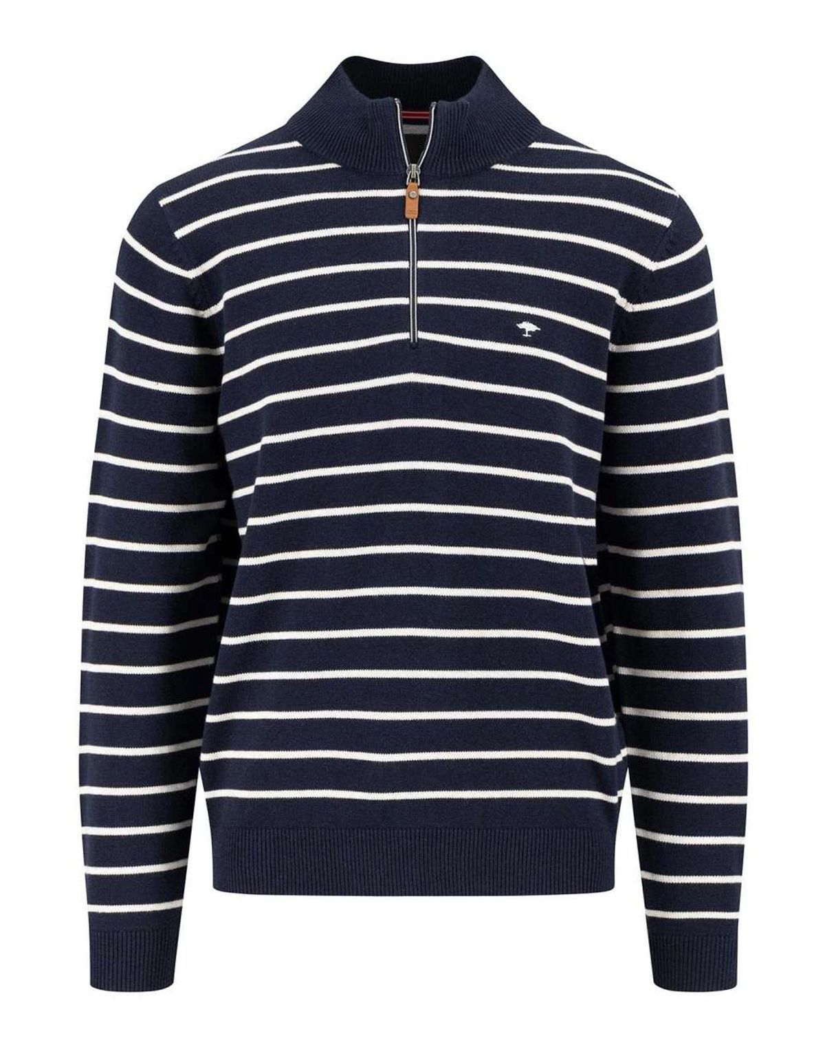 Свитер мужской в полоску на молнии Fynch-Hatton | купить в интернет-магазине Olymp-Men