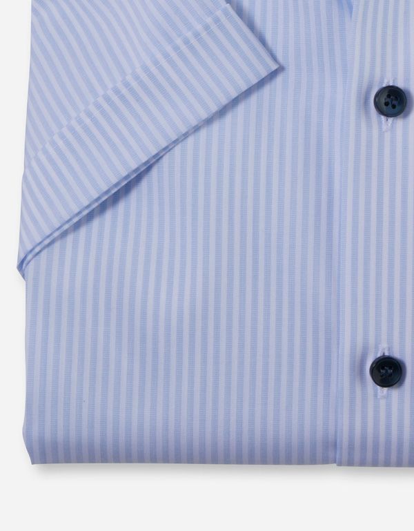 Рубашка в полоску с коротким рукавом OLYMP Level Five, приталенная