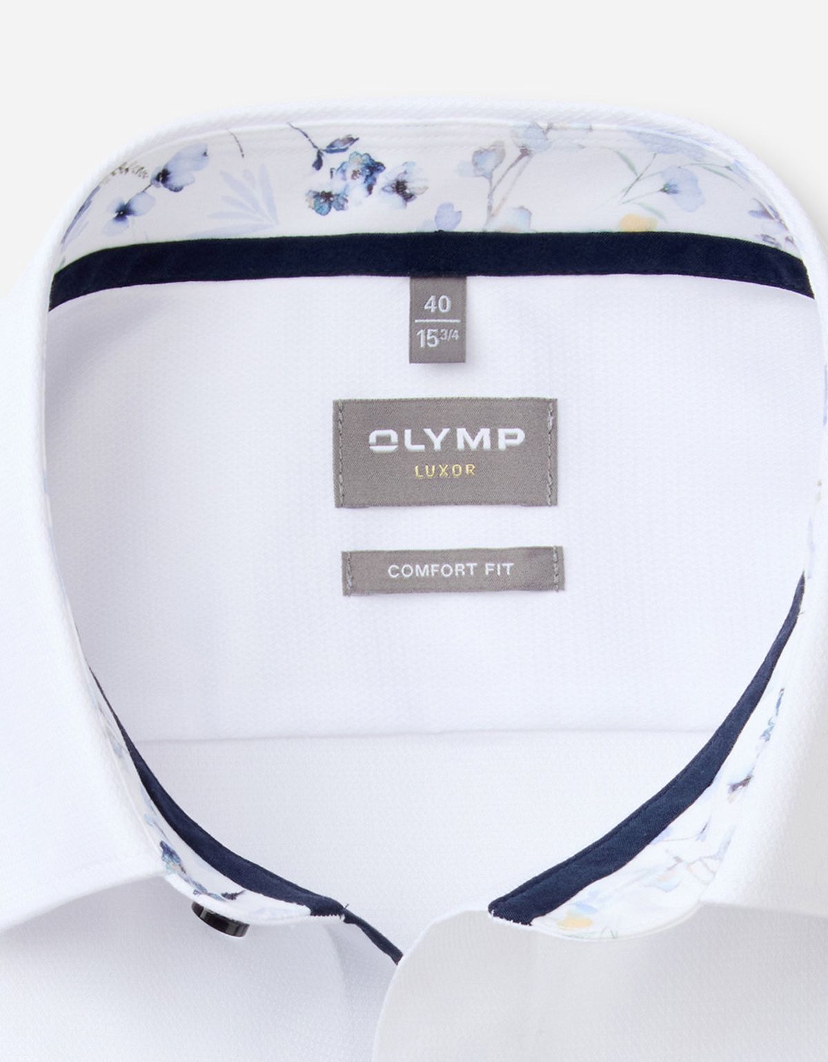 Рубашка белая мужская фактурная OLYMP Luxor, comfort fit | купить в интернет-магазине Olymp-Men