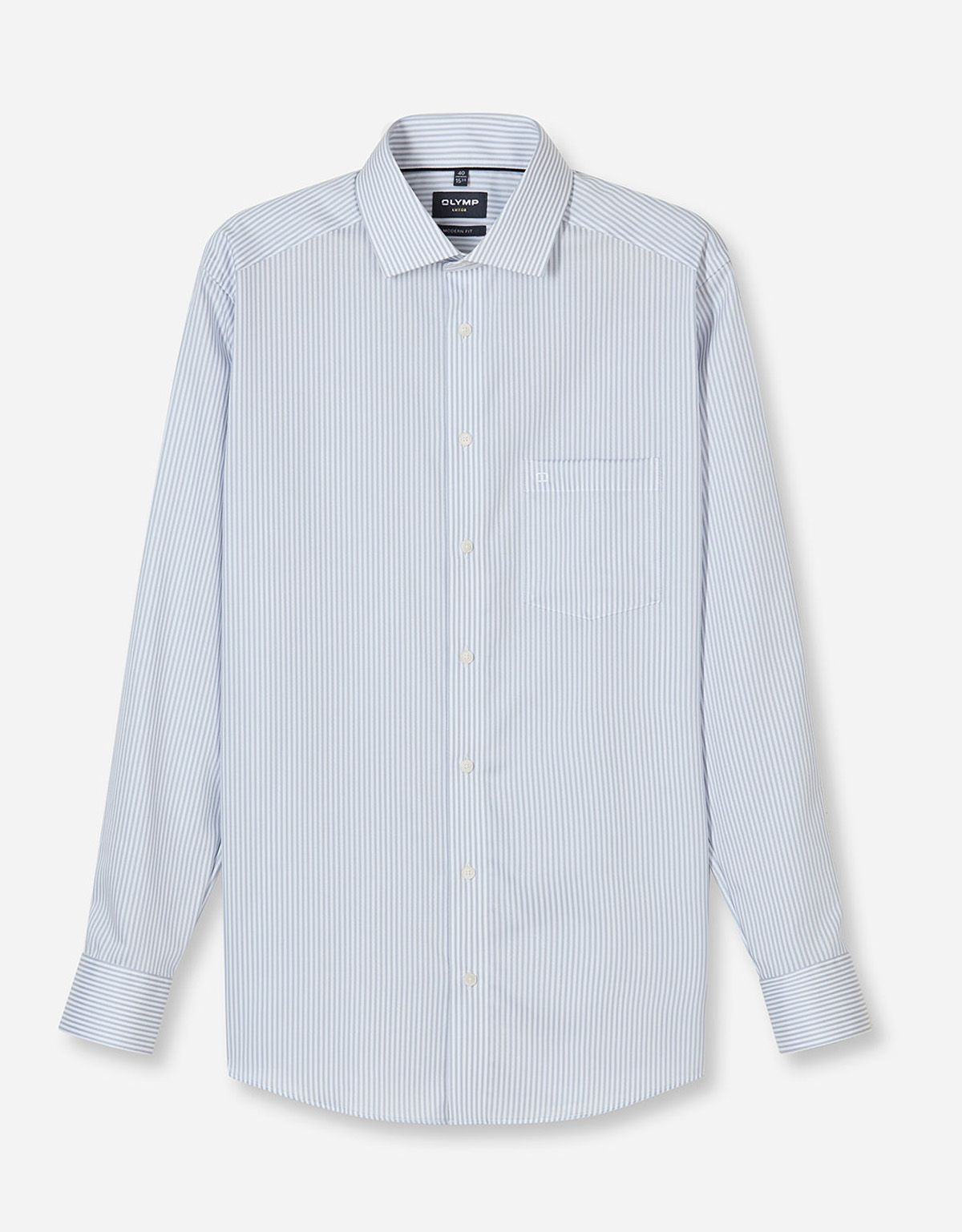 Сорочка мужская в полоску OLYMP Luxor, modern fit, фактурная | купить в интернет-магазине Olymp-Men