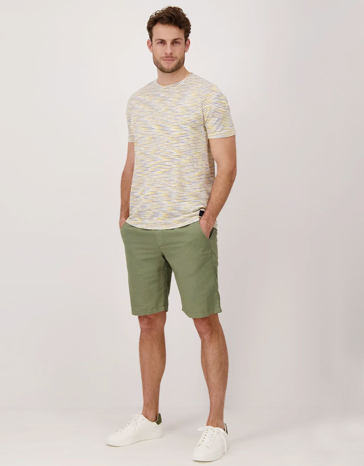 Футболка мужская в жёлтую полоску Fynch-Hatton | купить в интернет-магазине Olymp-Men