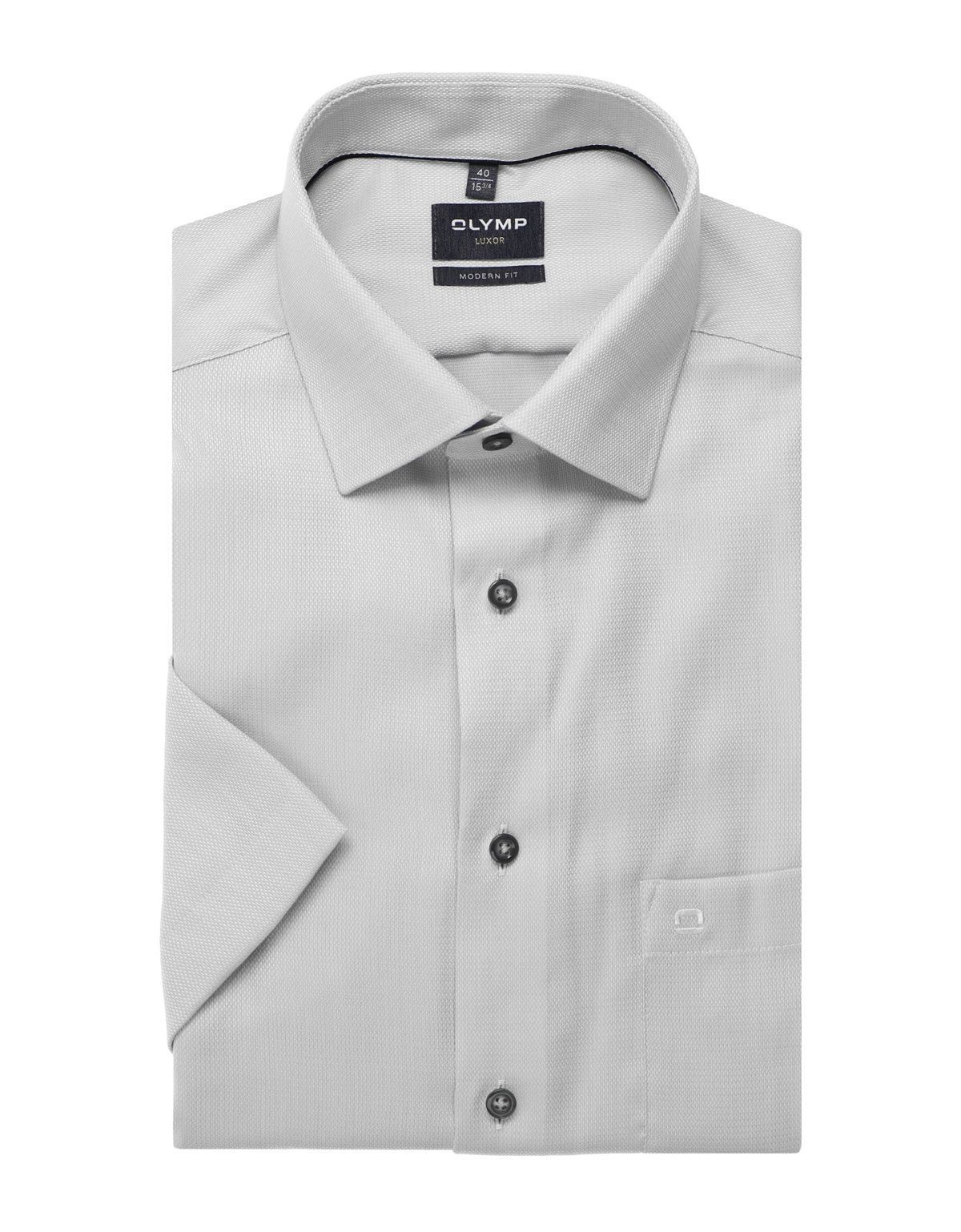 Рубашка серая классическая Olymp, модерн фит