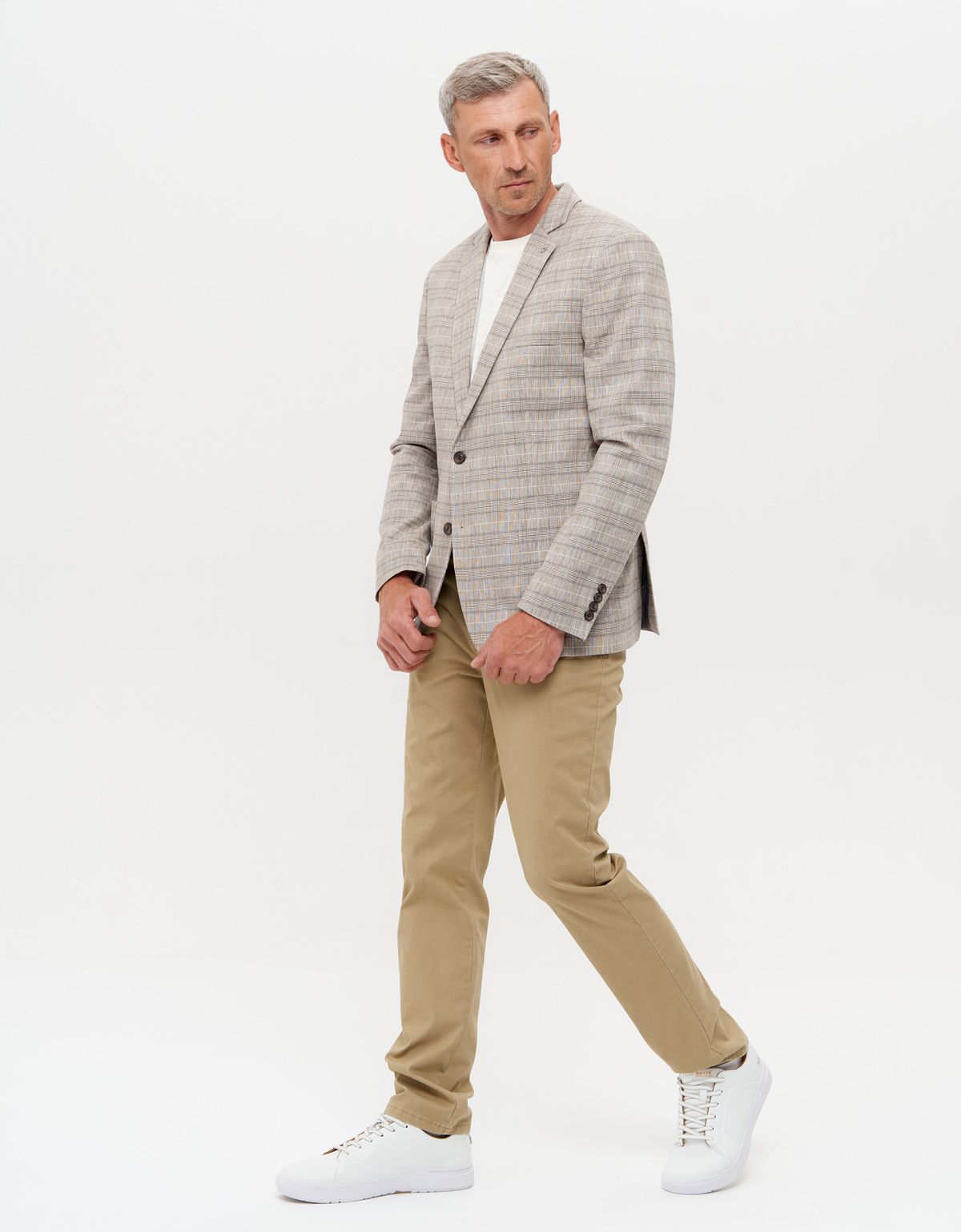 Мужской пиджак в клетку w.Wegener, лён с хлопком | купить в интернет-магазине Olymp-Men