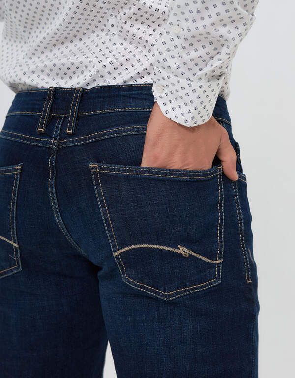 Джинсы синие мужские Hattric, regular fit | купить в интернет-магазине Olymp-Men