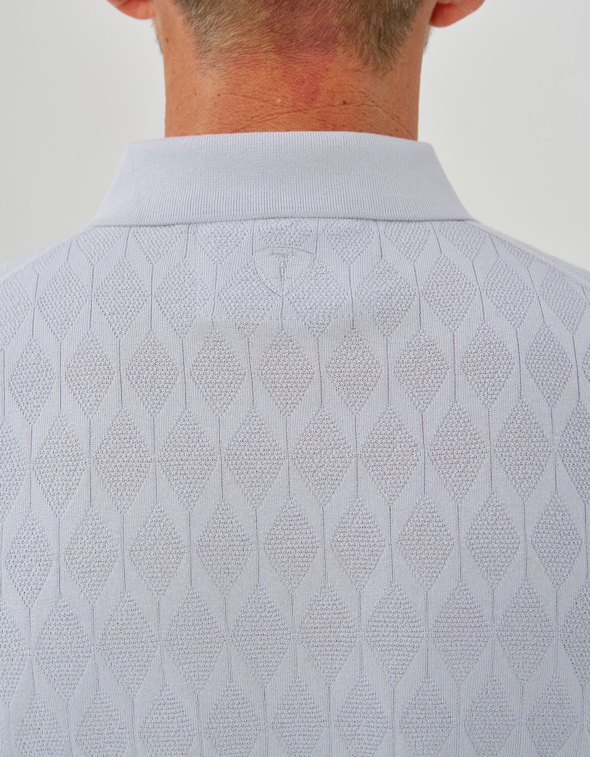 Поло мужское голубое вязаное на пуговицах Gratude | купить в интернет-магазине Olymp-Men