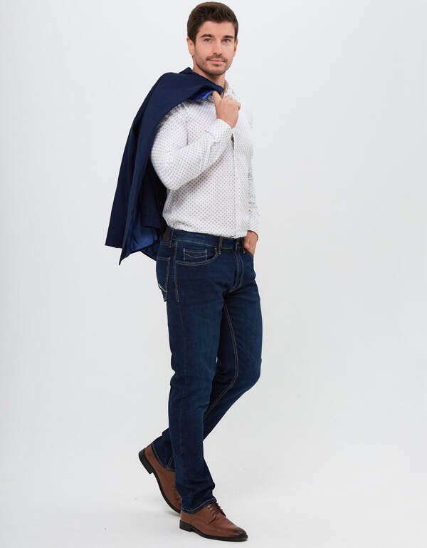 Джинсы синие мужские Hattric, regular fit | купить в интернет-магазине Olymp-Men