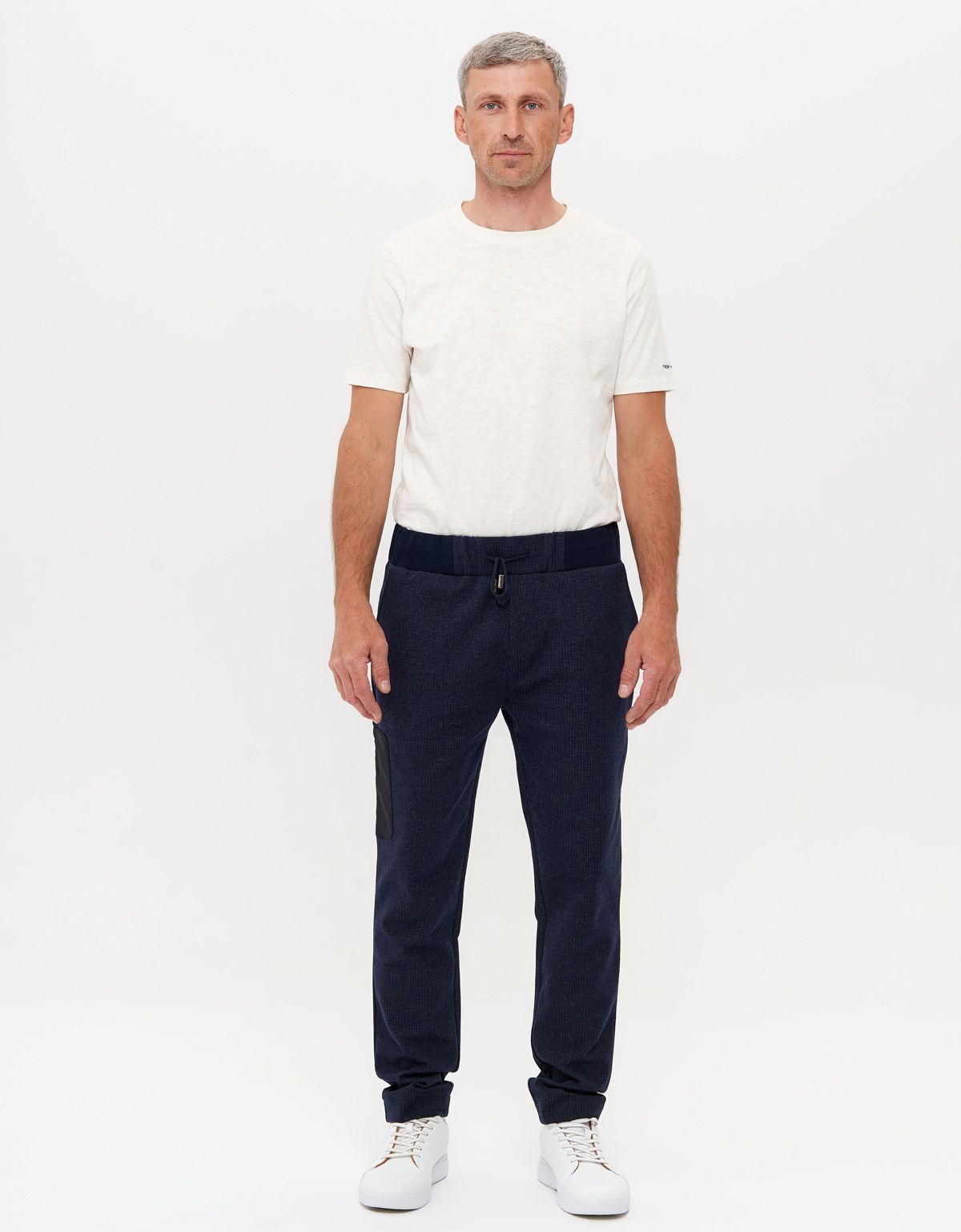 Брюки спортивные синие мужские Gratude с карманом на молнии | купить в интернет-магазине Olymp-Men