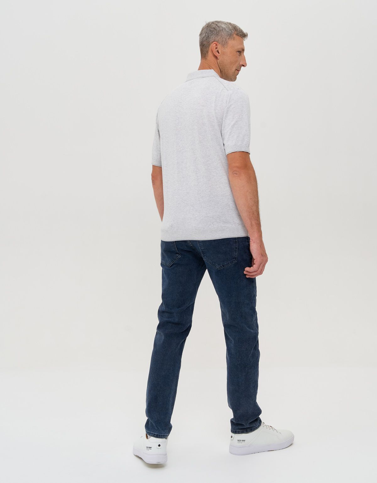 Поло серое мужское вязаное на молнии Gratude | купить в интернет-магазине Olymp-Men