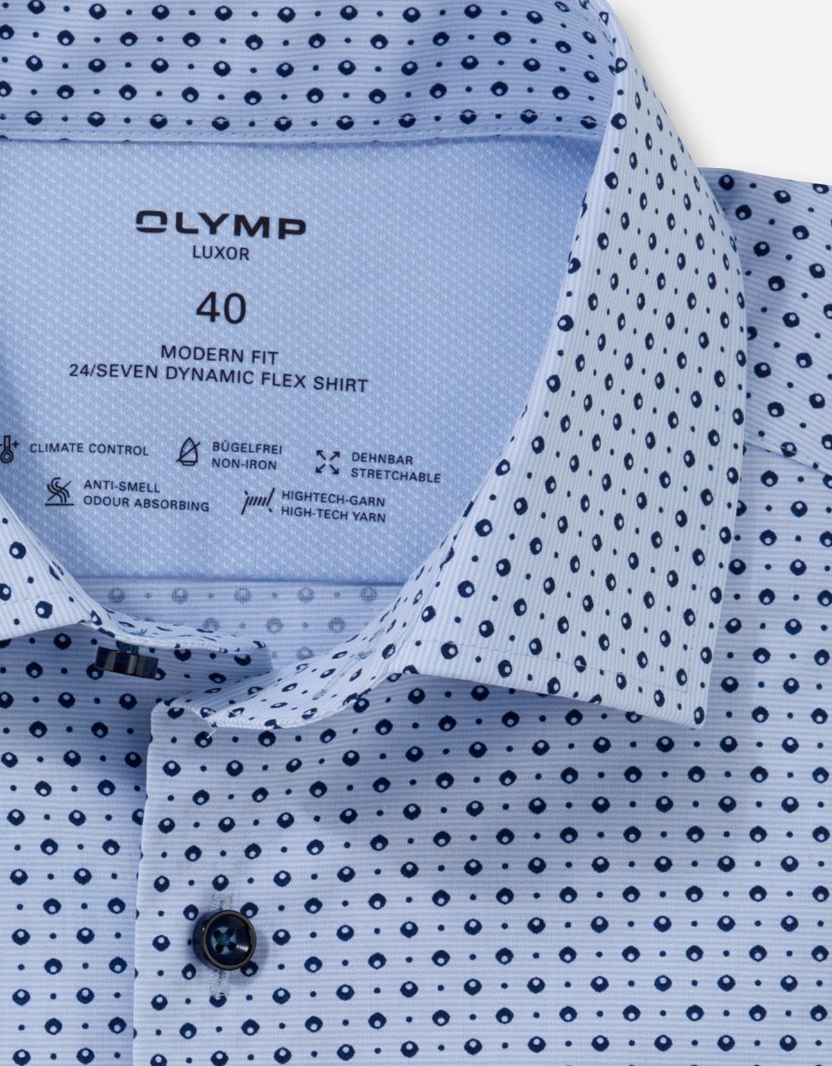 Рубашка с рисунком OLYMP Luxor 24/7 климат-контроль, modern fit