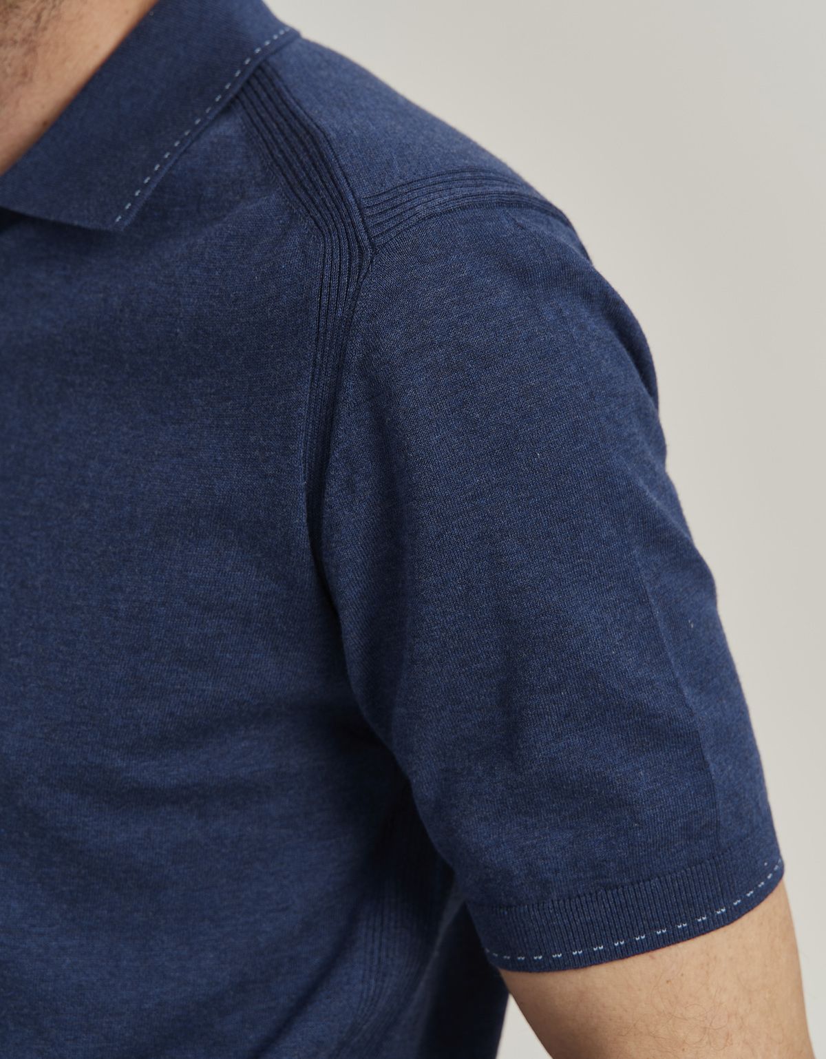 Поло мужское синее на молнии Gratude | купить в интернет-магазине Olymp-Men