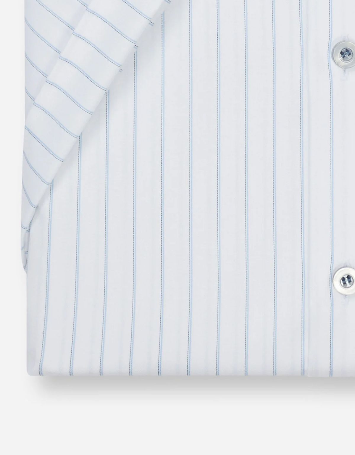 Рубашка летняя в синюю полоску Olymp, боди фит