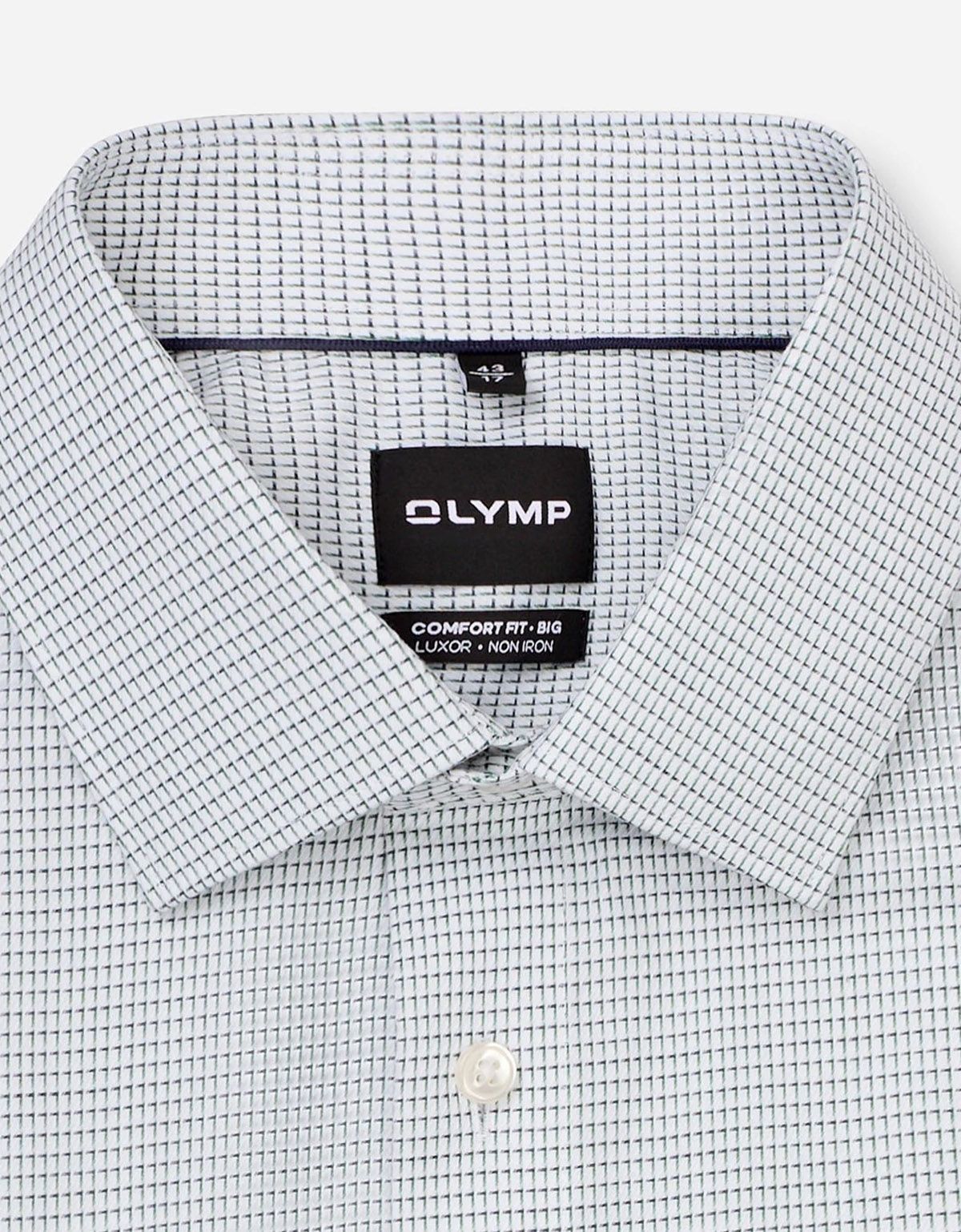 Сорочка классическая с зелёным принтом Olymp Luxor Big, прямой крой | купить в интернет-магазине Olymp-Men