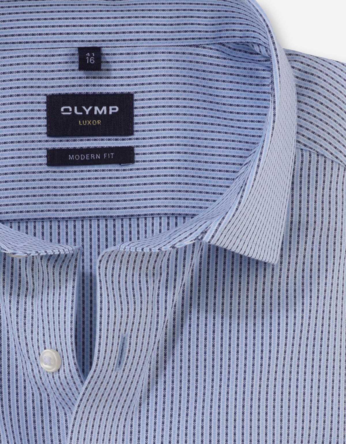 Рубашка мужская в полоску OLYMP Luxor, modern fit на высокий рост | купить в интернет-магазине Olymp-Men