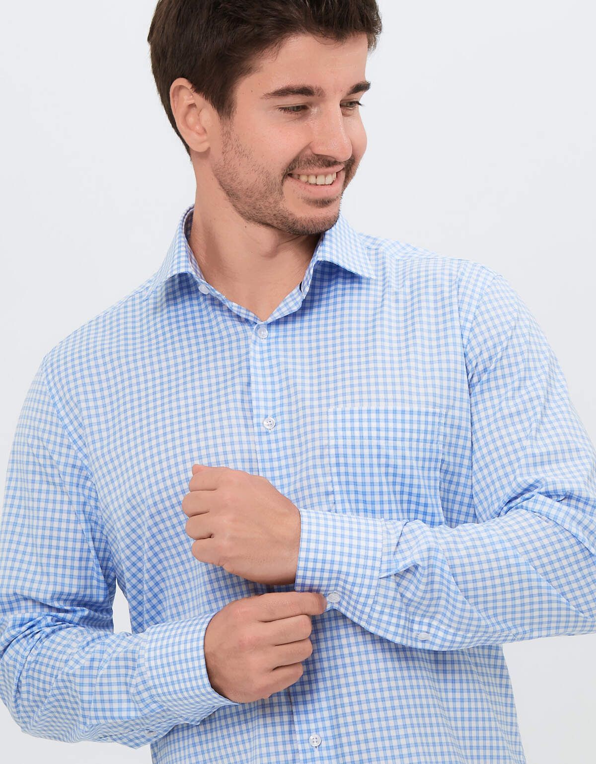 Рубашка мужская в клетку PLATIN, regular fit | интернет-магазин Olymp-Men