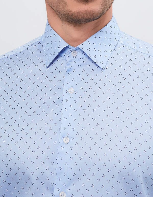 Рубашка мужская PLATIN с рисунком, slim fit, артикул 1080-106UF-PLT