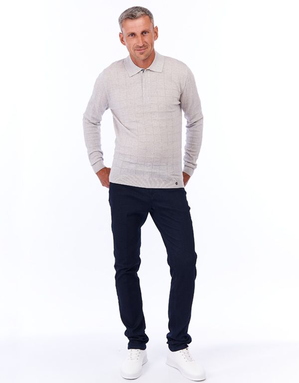 Джинсы мужские синие Gratude зауженные, пояс на резинке | купить в интернет-магазине Olymp-Men