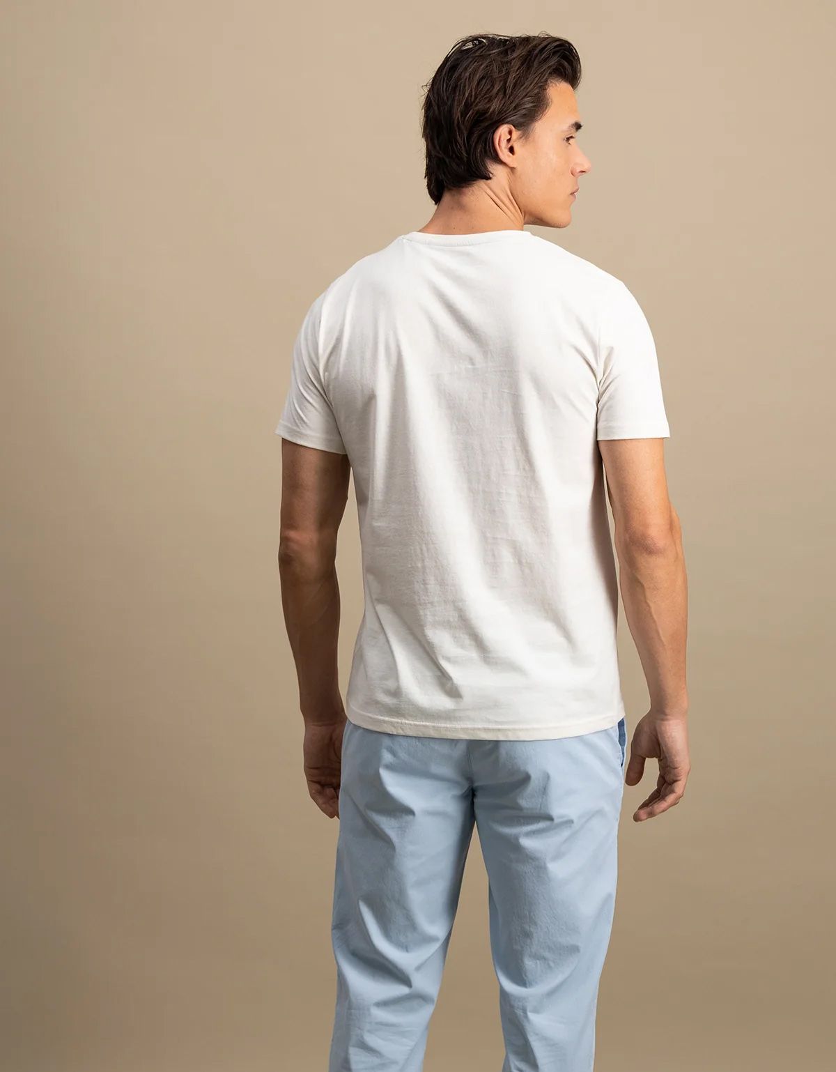 Футболка мужская молочного цвета однотонная Fynch-Hatton | купить в интернет-магазине Olymp-Men