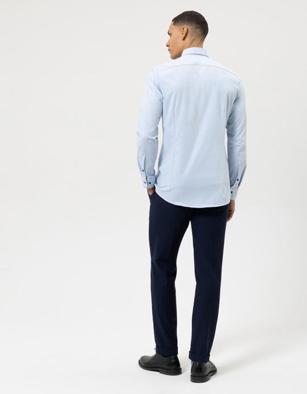 Рубашка мужская голубая OLYMP 24/7 супер слим, артикул 07546411