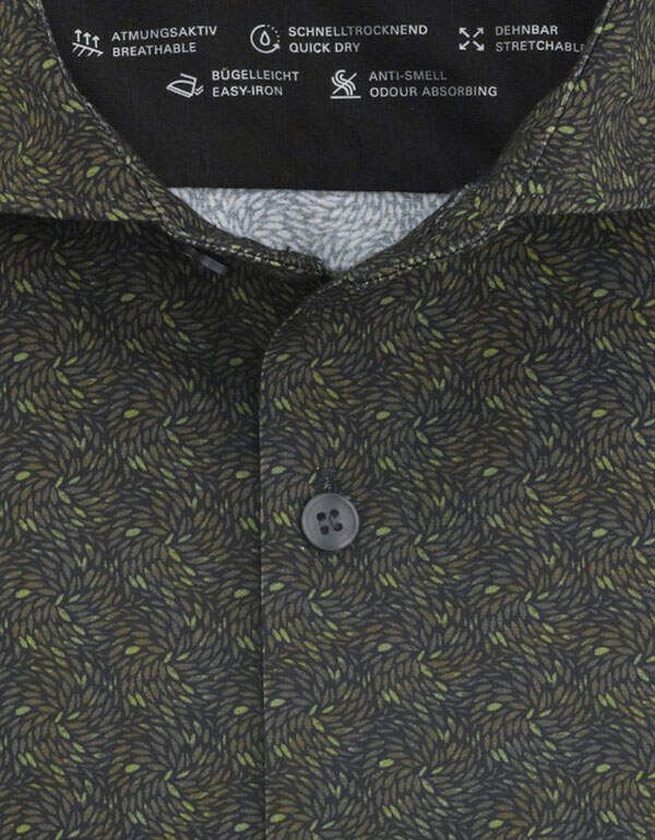 Рубашка трикотажная мужская с принтом OLYMP №6, супер слим, артикул 25222447