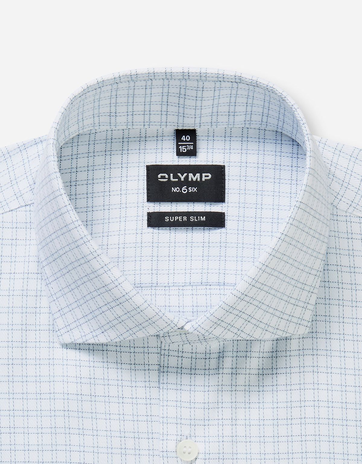 Сорочка в голубую клетку OLYMP супер слим | купить в интернет-магазине Olymp-Men