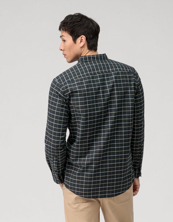 Рубашка мужская OLYMP Casual в клетку с пуговицами на воротнике | купить в интернет-магазине Olymp-Men