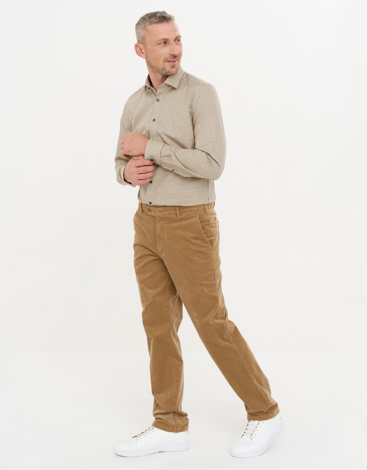 Брюки вельветовые бежевые w.Wegener | купить в интернет-магазине Olymp-Men